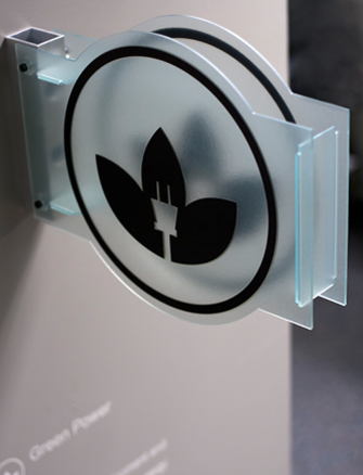 Green Power Phototpolymer LEED icon sign