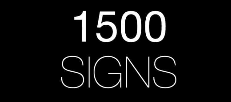 1500 Signs