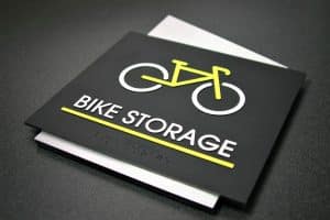 Park Place Bike Storage Sign